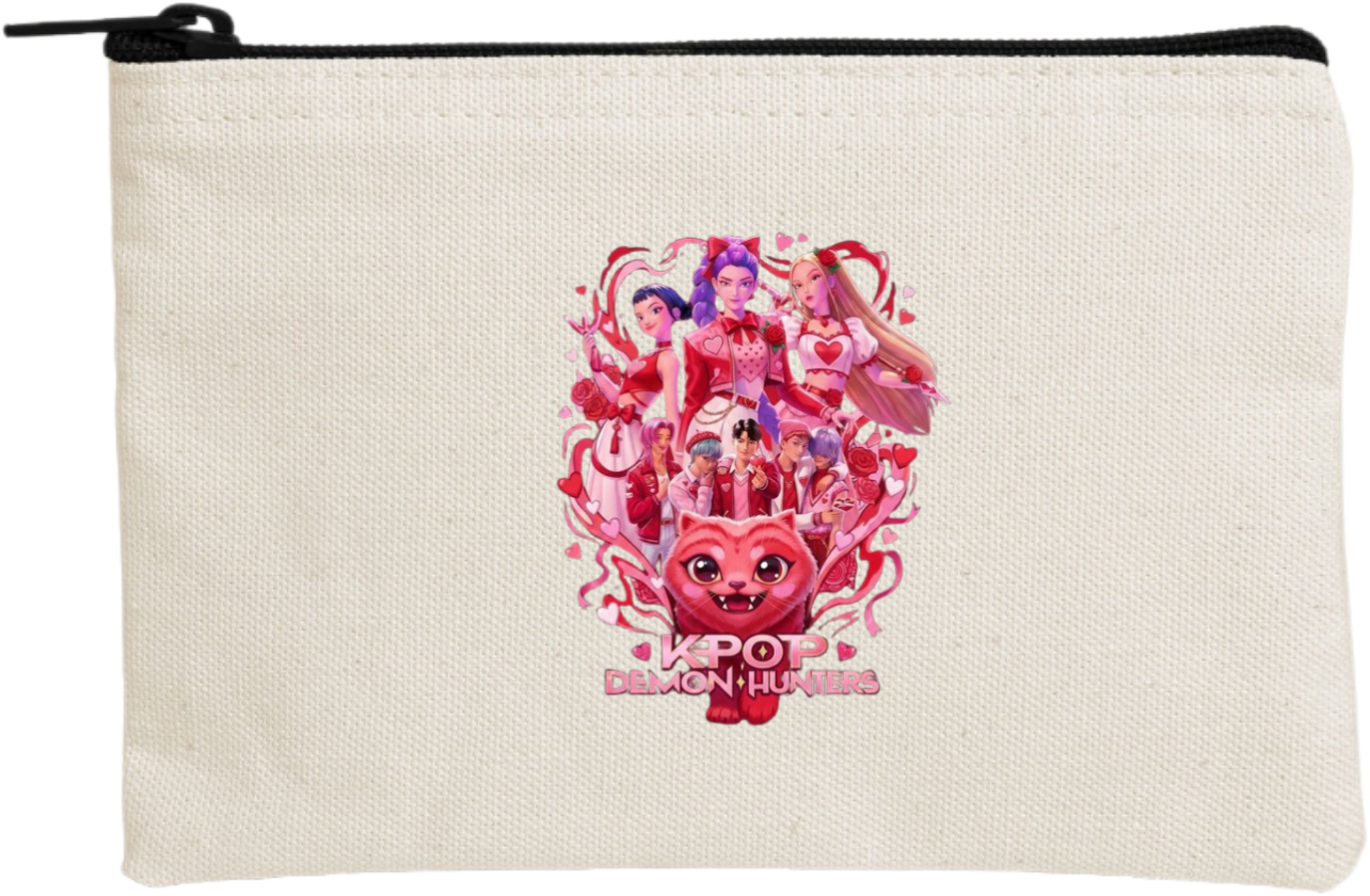 Hunterix kpop wallet pencil case Beige 13