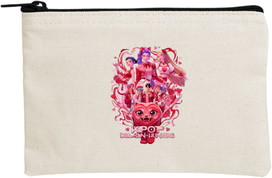 Hunterix kpop wallet pencil case Beige 13