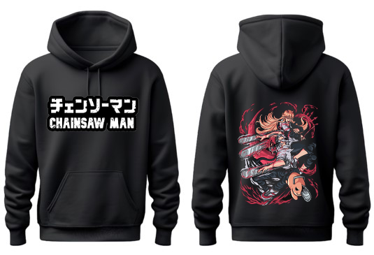 Chainsaw Man One Size hoodie Black Back 13