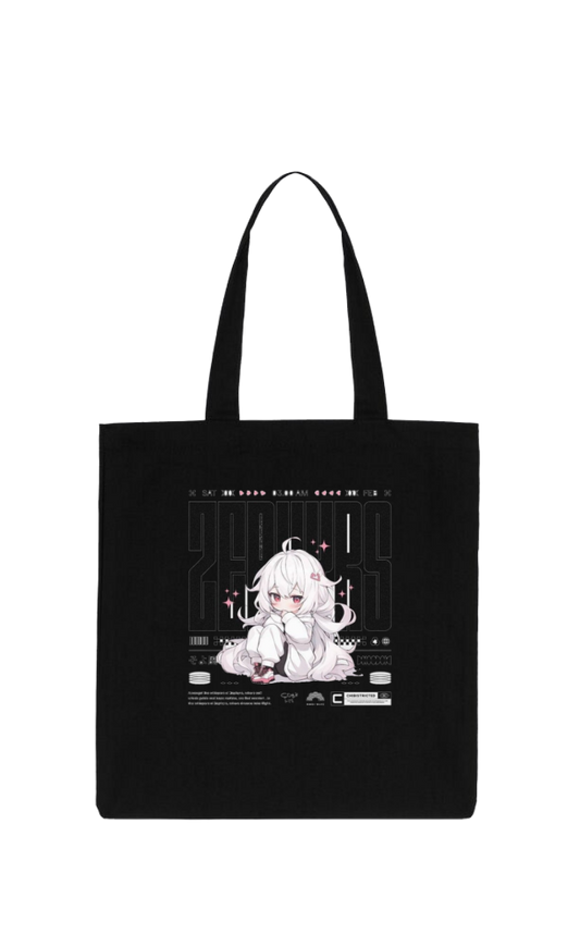 RANDOM ANIME GIRL tote bag Black 13