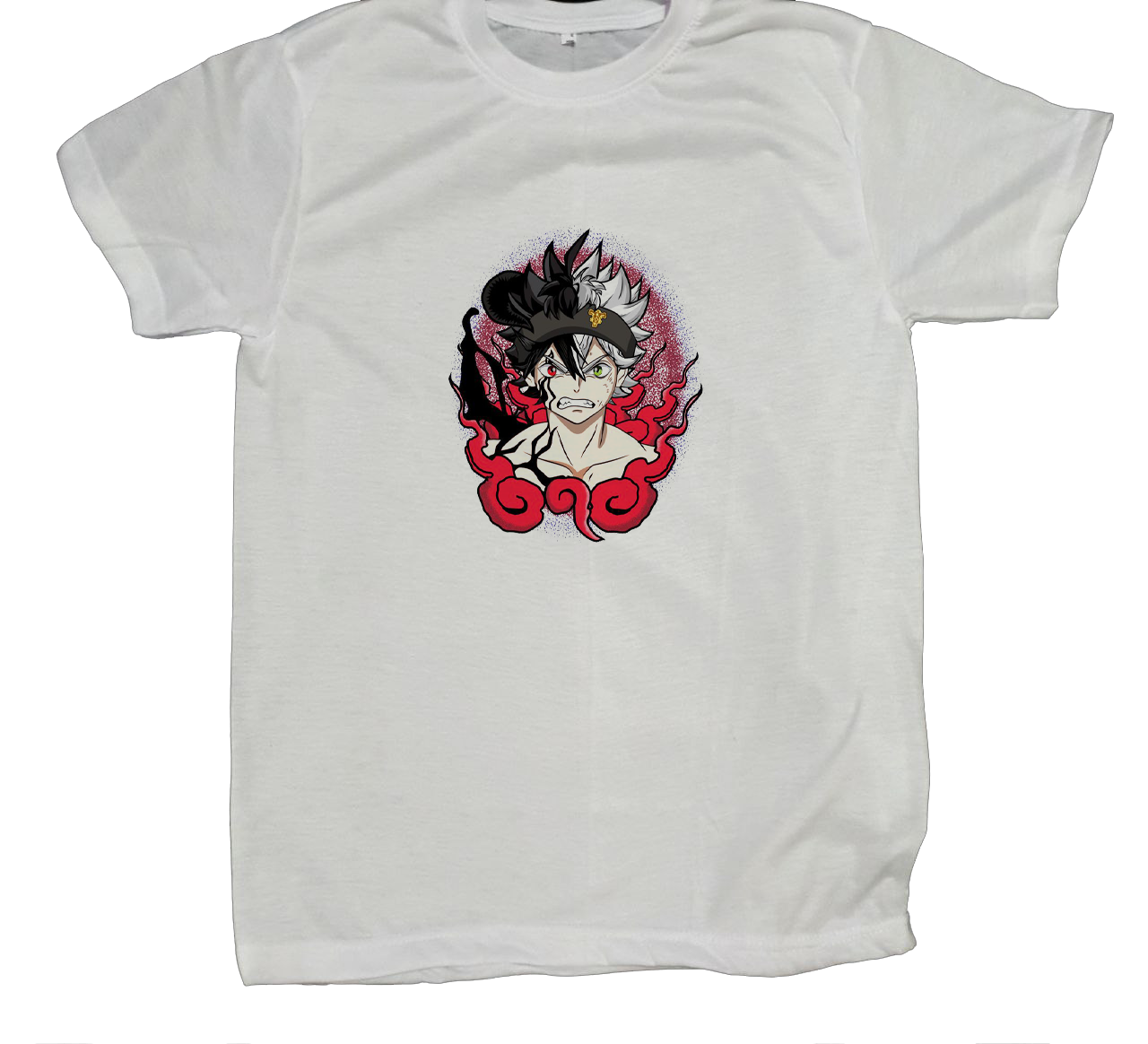 Black clover t- shirt fat White 6