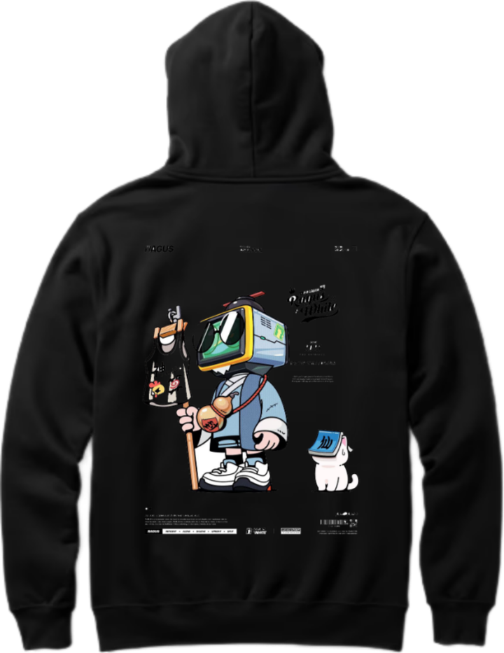 Neverness Over Size hoodie Black Back 13