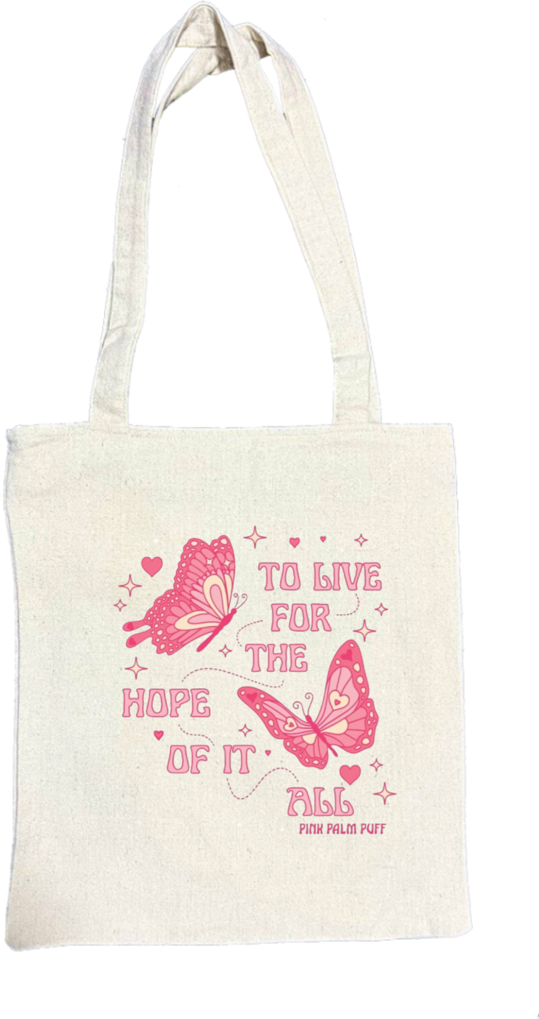 butterflies tote bag Beige 13