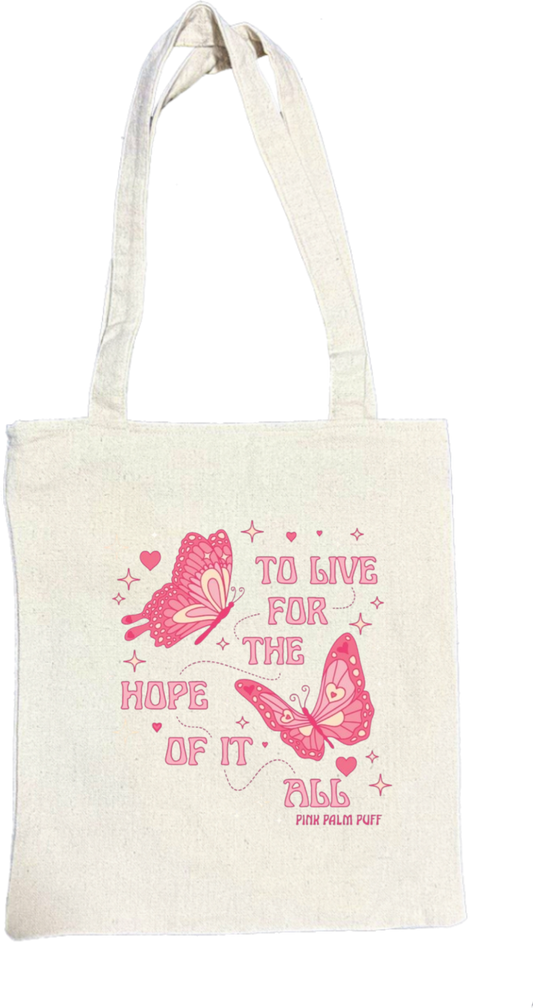 butterflies tote bag Beige 13