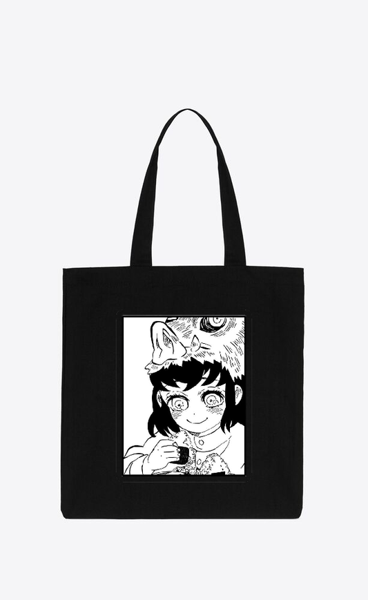 Anime Demon slayer nezuko tanjiro tote bag Black 12