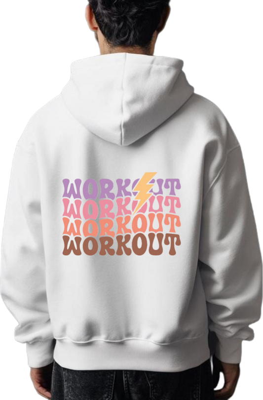 workout gym pilates Oversize Hoodie White Back 13
