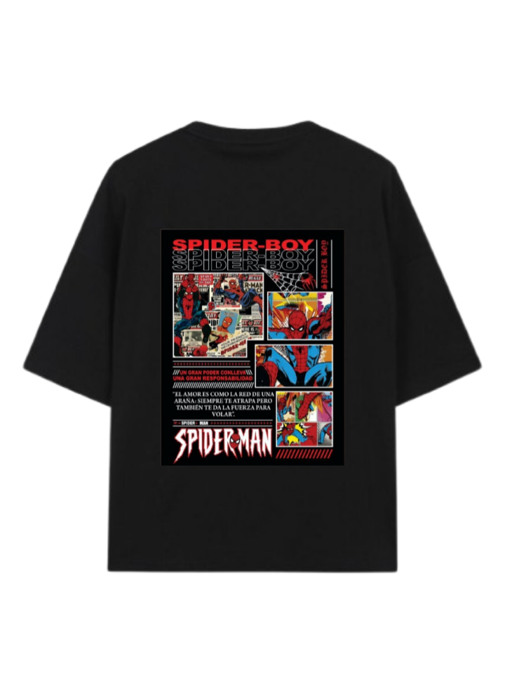 Spiderman t- shirt One Size Black Back 13