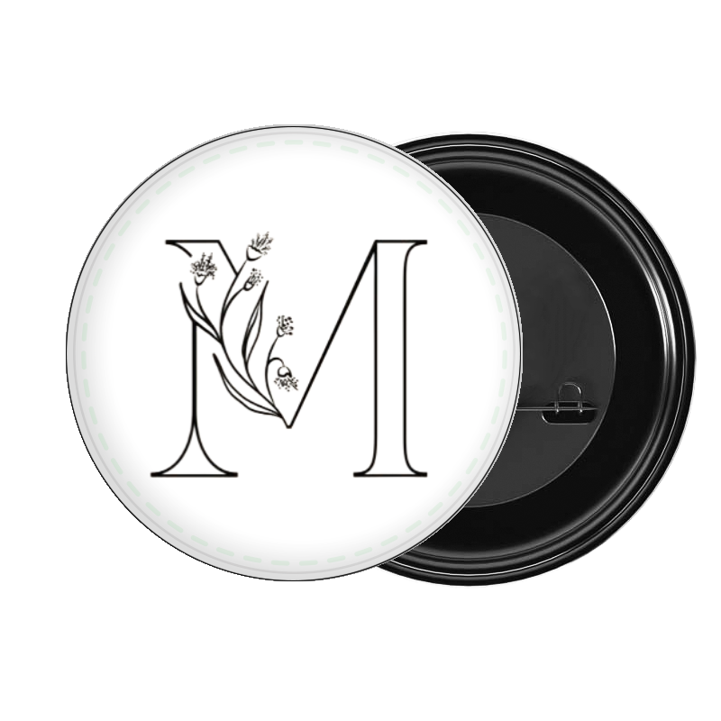 vector letter brooch M 13