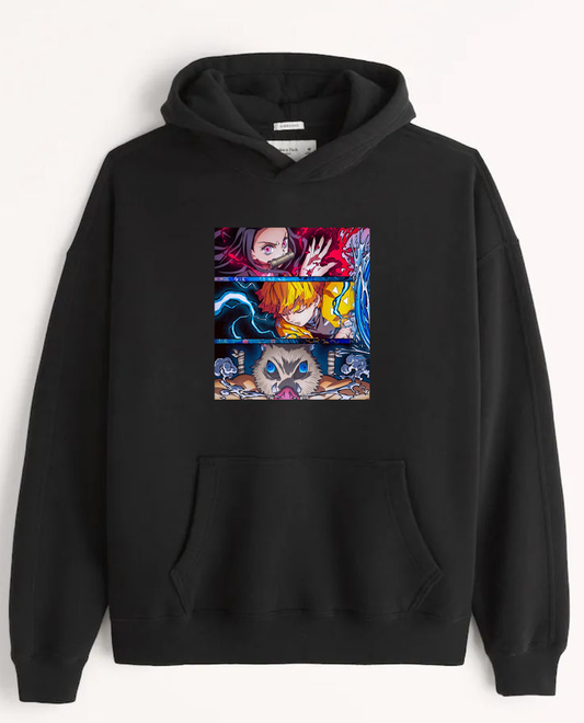 Anime Demon slayer nezuko tanjiro Oversize Hoodie Black 13