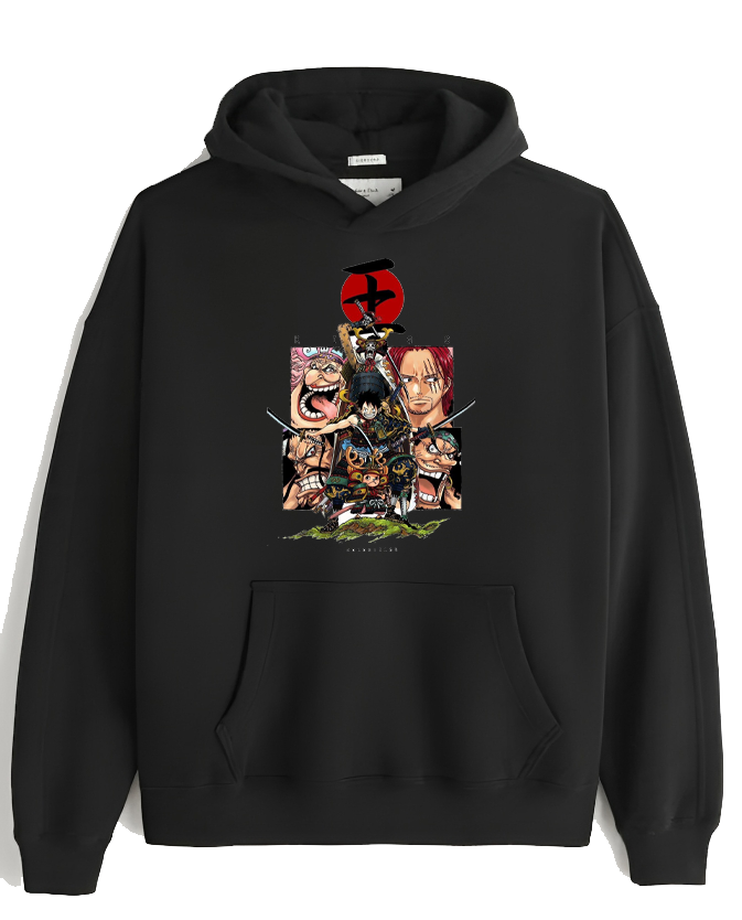 one piece One Size hoodie Black 13
