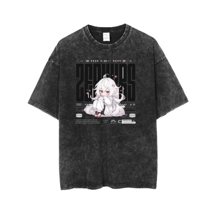 RANDOM ANIME GIRL t- shirt Washed  13