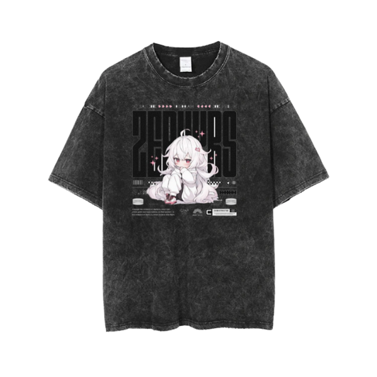 RANDOM ANIME GIRL t- shirt Washed  13