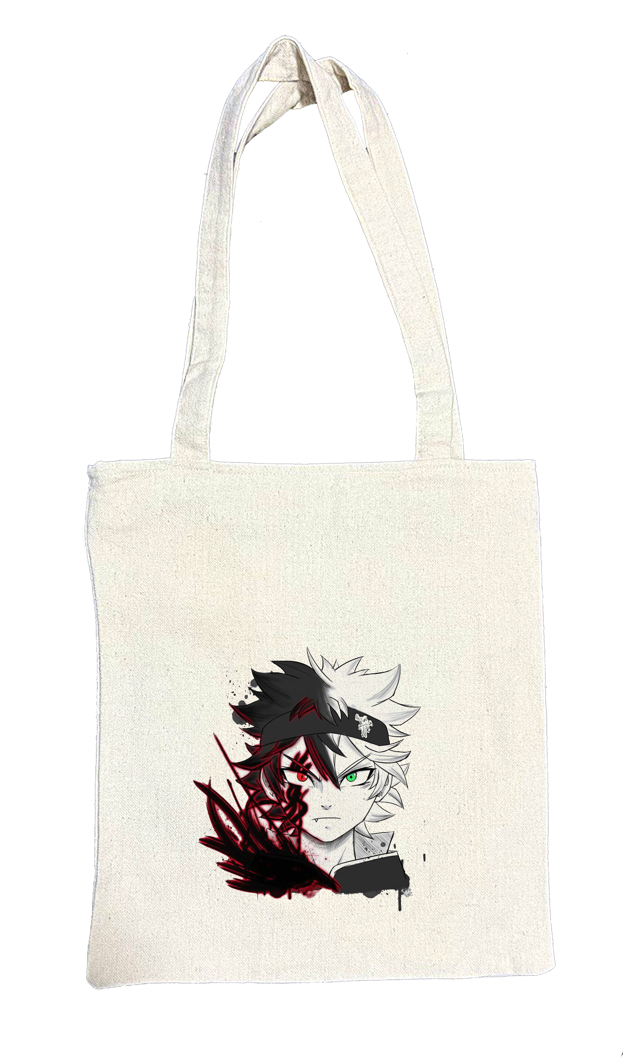 Black clover tote bag beige 6