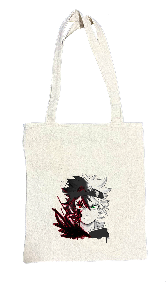 Black clover tote bag beige 6