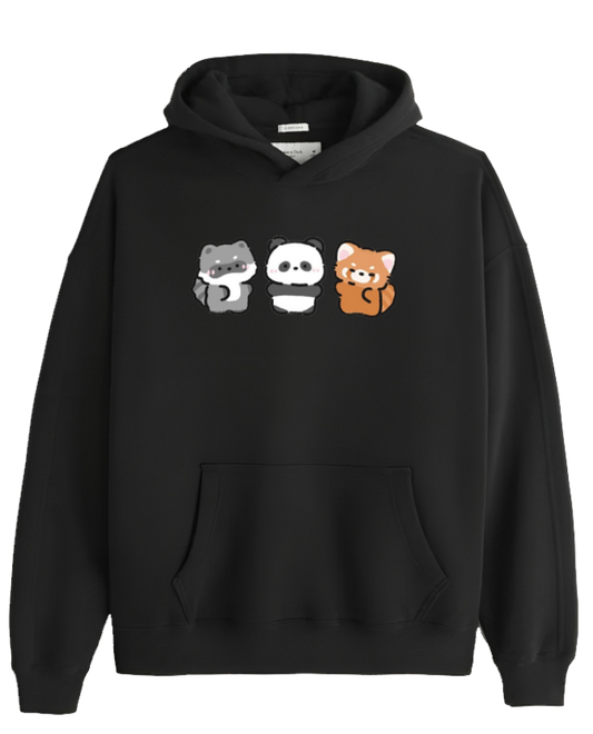 PANDA Oversize Hoodie Black 13