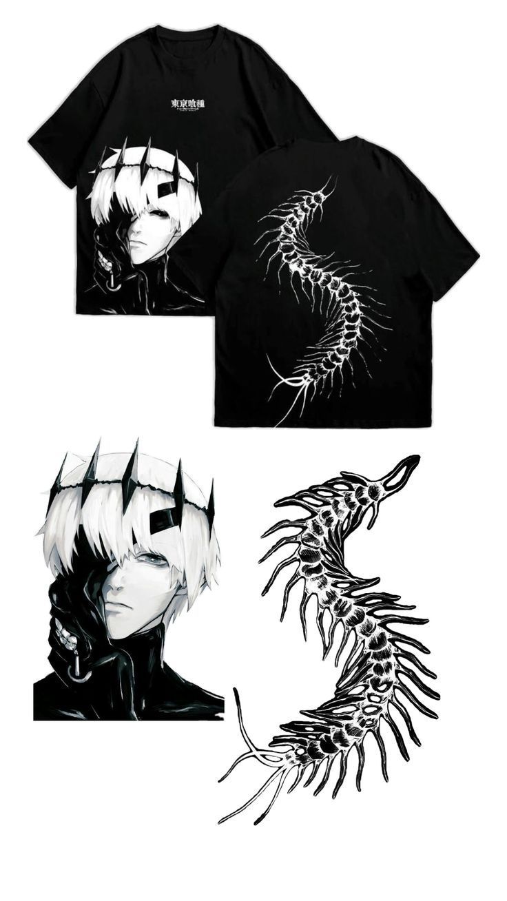 Tokyo ghoul t- shirt Over Size Black 1R