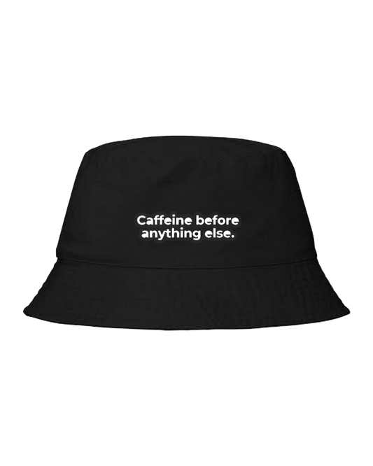 Bucket hat Fishman hat cap Caffeine before anything else 140