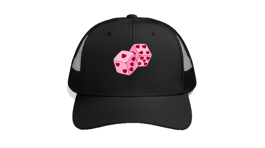Baseball cap Black The luck dice make my mood serene... it's all love 189