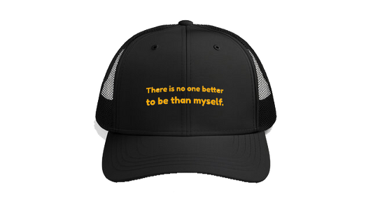 Baseball cap Black There is no one better to be than myself 192