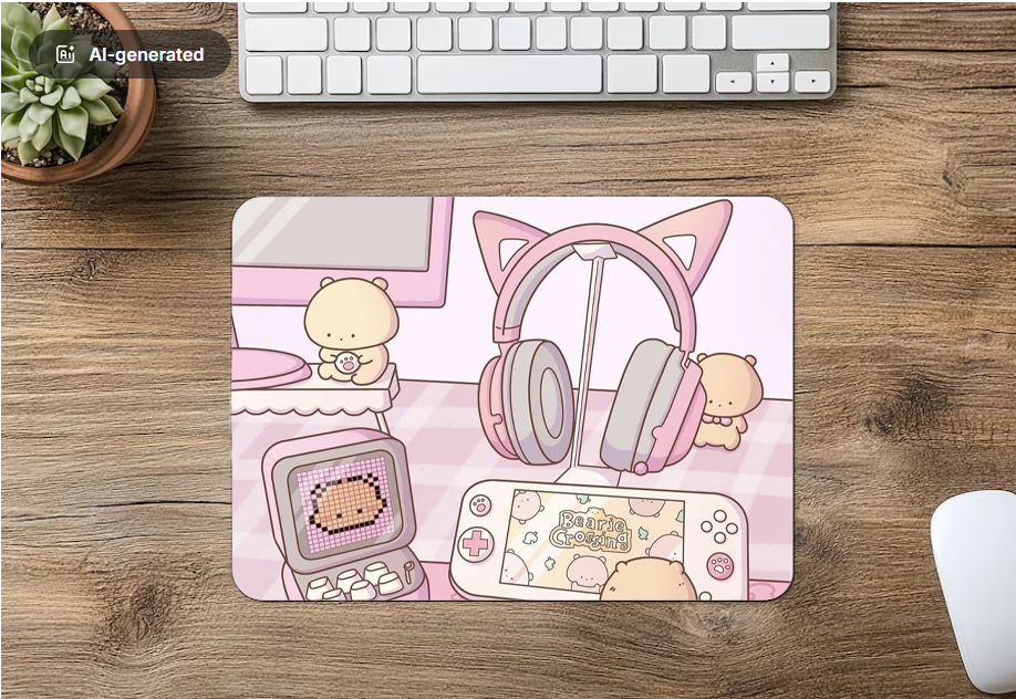 Mouse Pad Bearie Crossing