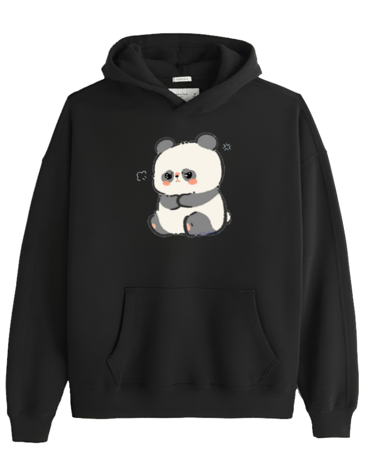 PANDA Oversize Hoodie Black 14