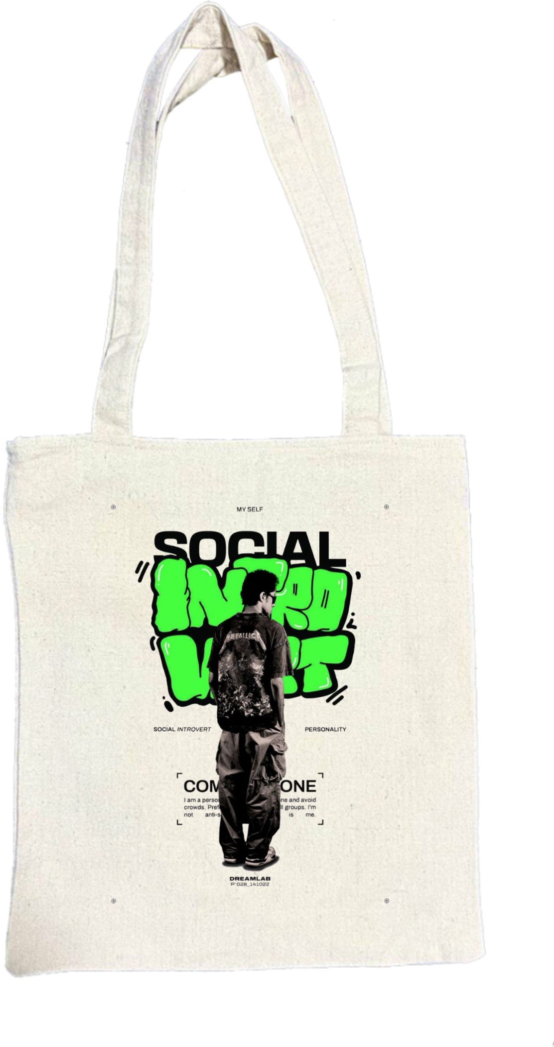 SOCIAL tote bag beige 112