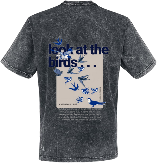 look at the birds... t- shirt One Size Washed Back 14