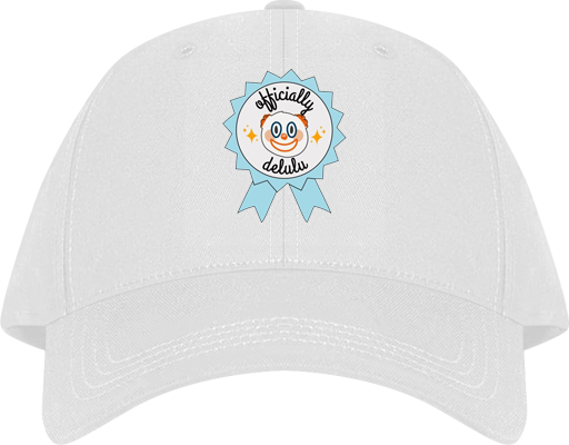 Baseball cap White officially delulu 14