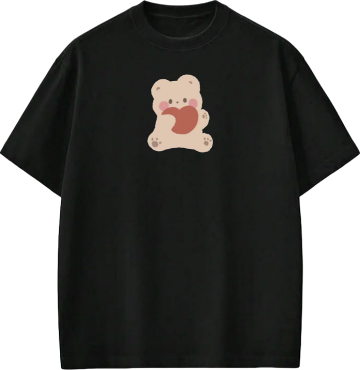 bear t- shirt Black  14