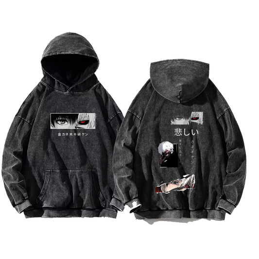 Tokyo ghoul One Size hoodie Washed Back 14