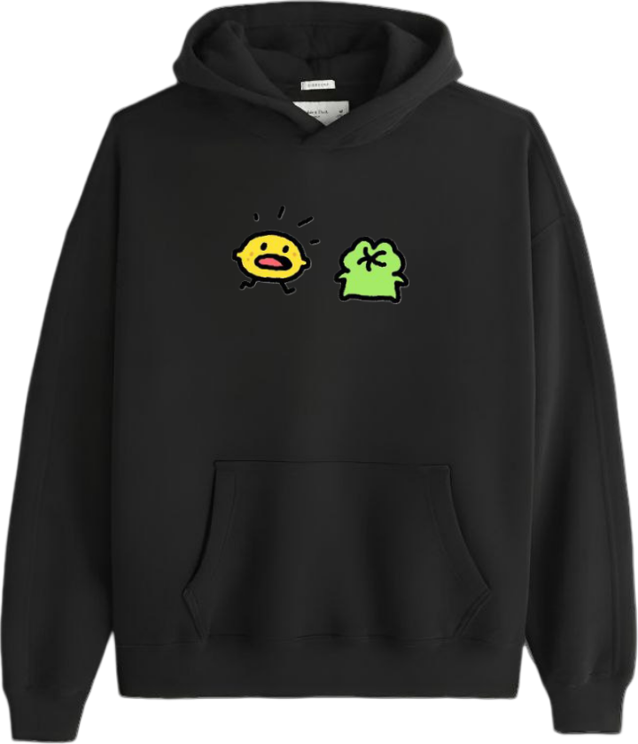 Frog Oversize Hoodie Black 14