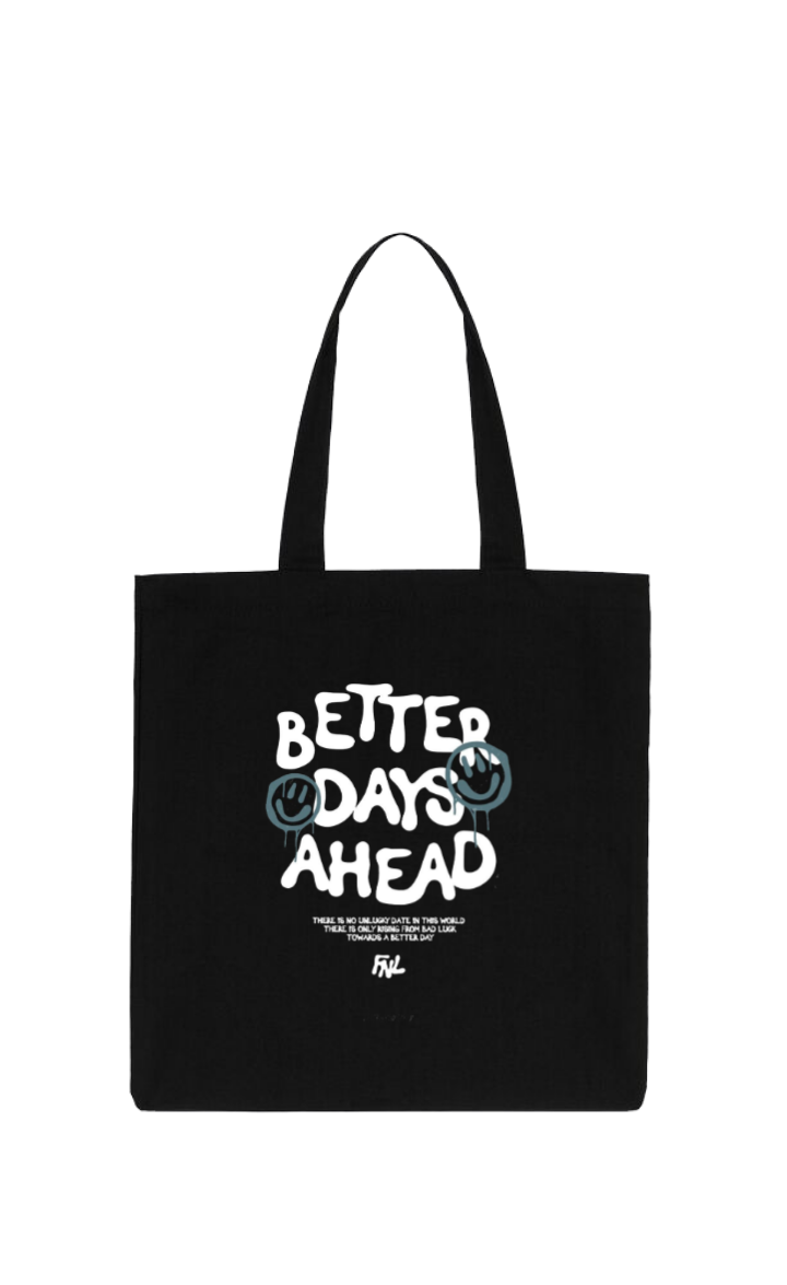 BETTER DAYS AHEAD tote bag Black 144