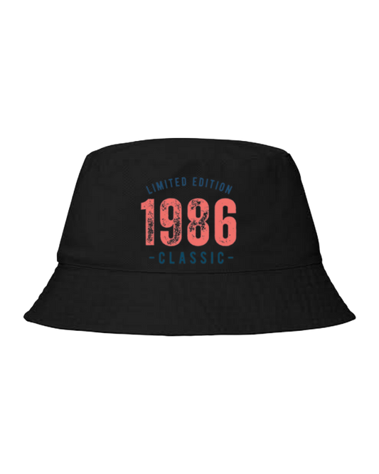 age Bucket hat Fishman hat cap Black 1986
