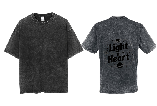 Light in Heart t- shirt One Size Washed Back 14