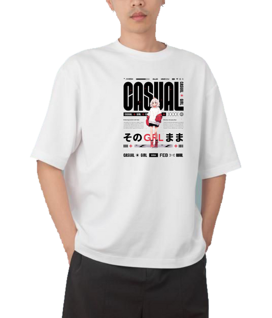 RANDOM ANIME GIRL  t- shirt White 14