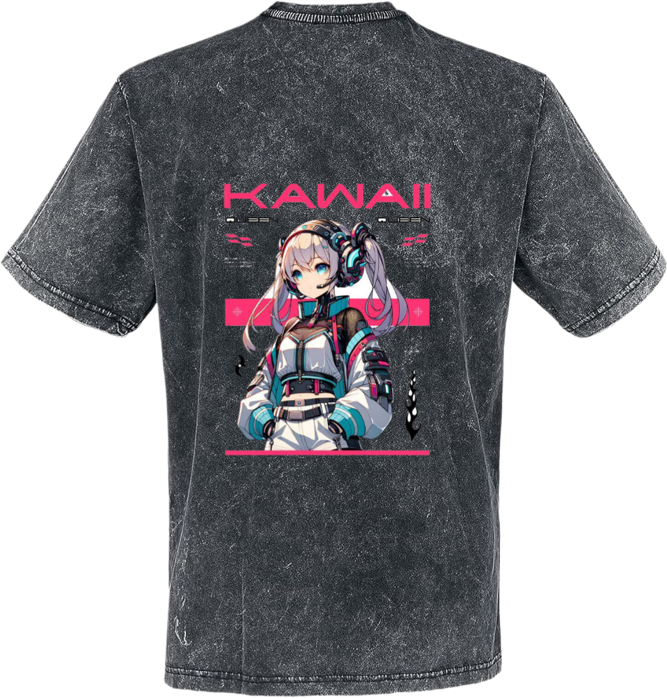 KAWAK t- shirt Over Size Washed Back 14