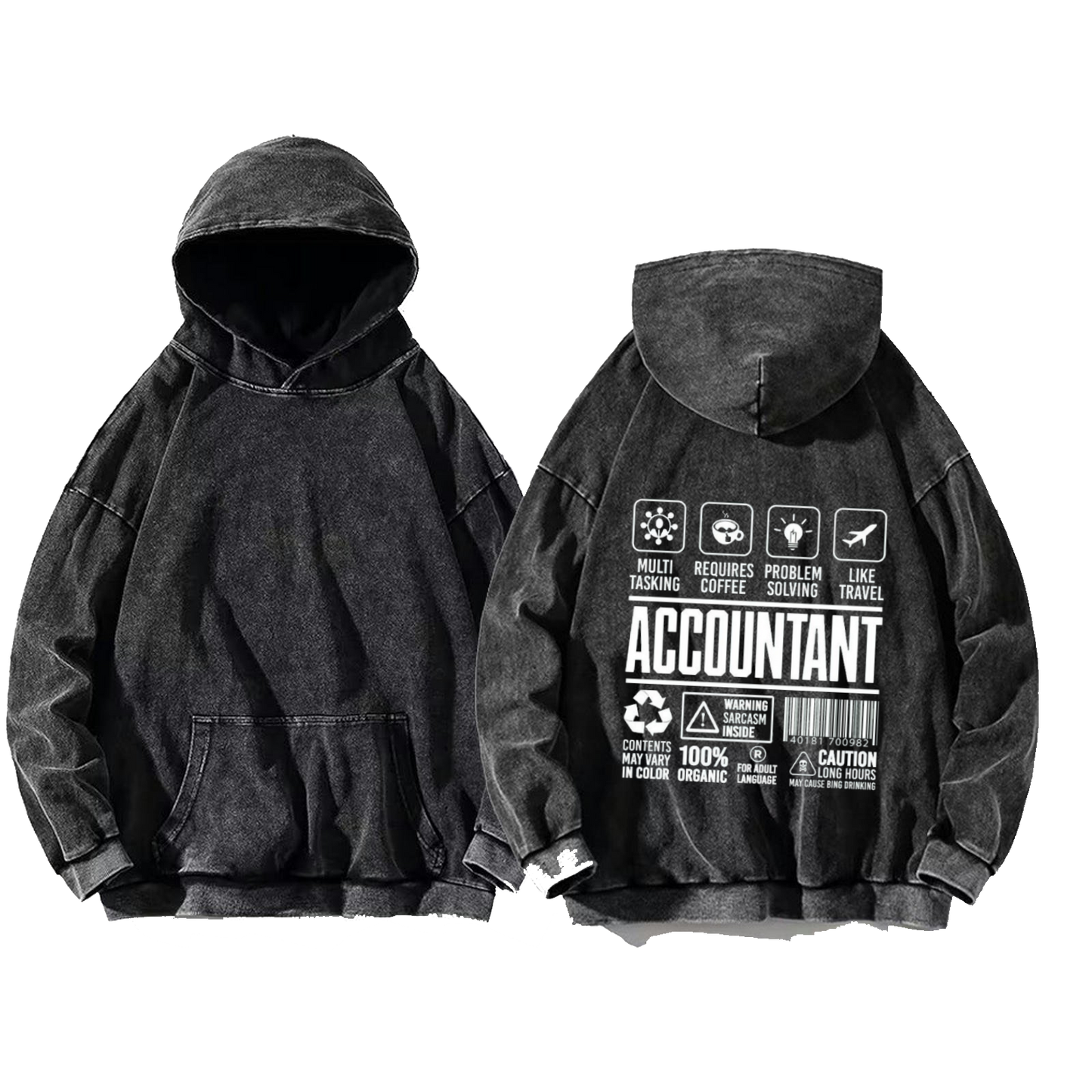 ACCOUNTANT oversize hoodie Washed back 117
