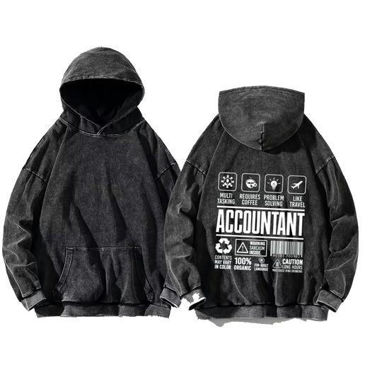 ACCOUNTANT oversize hoodie Washed back 117