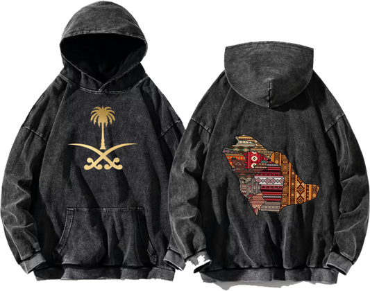 SaudIa Arabia saudi  Oversize  Hoodie Washed gray 14