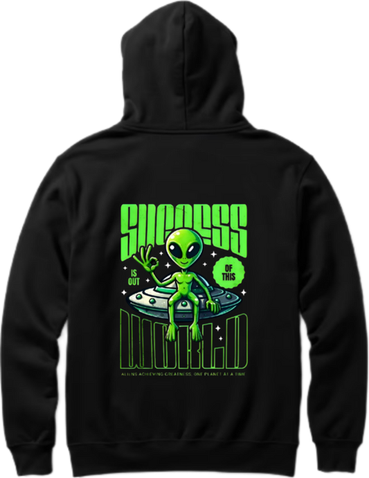 aliens Oversize Hoodie Back Black 12