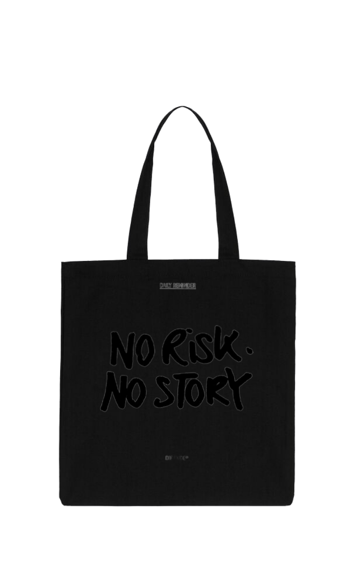 No Risk. NO STORY tote bag Black 201