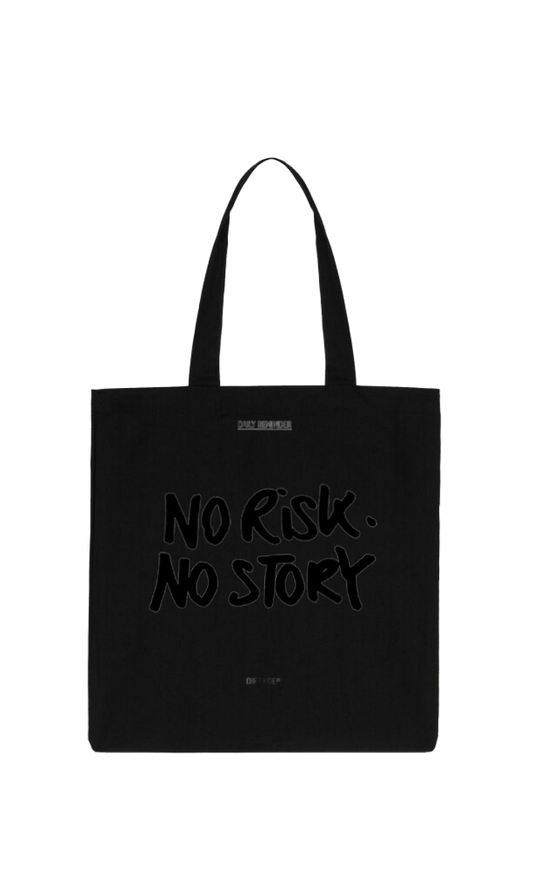 No Risk. NO STORY tote bag Black 201