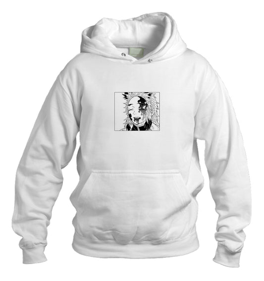 Anime Demon slayer nezuko tanjiro Oversize Hoodie White 4