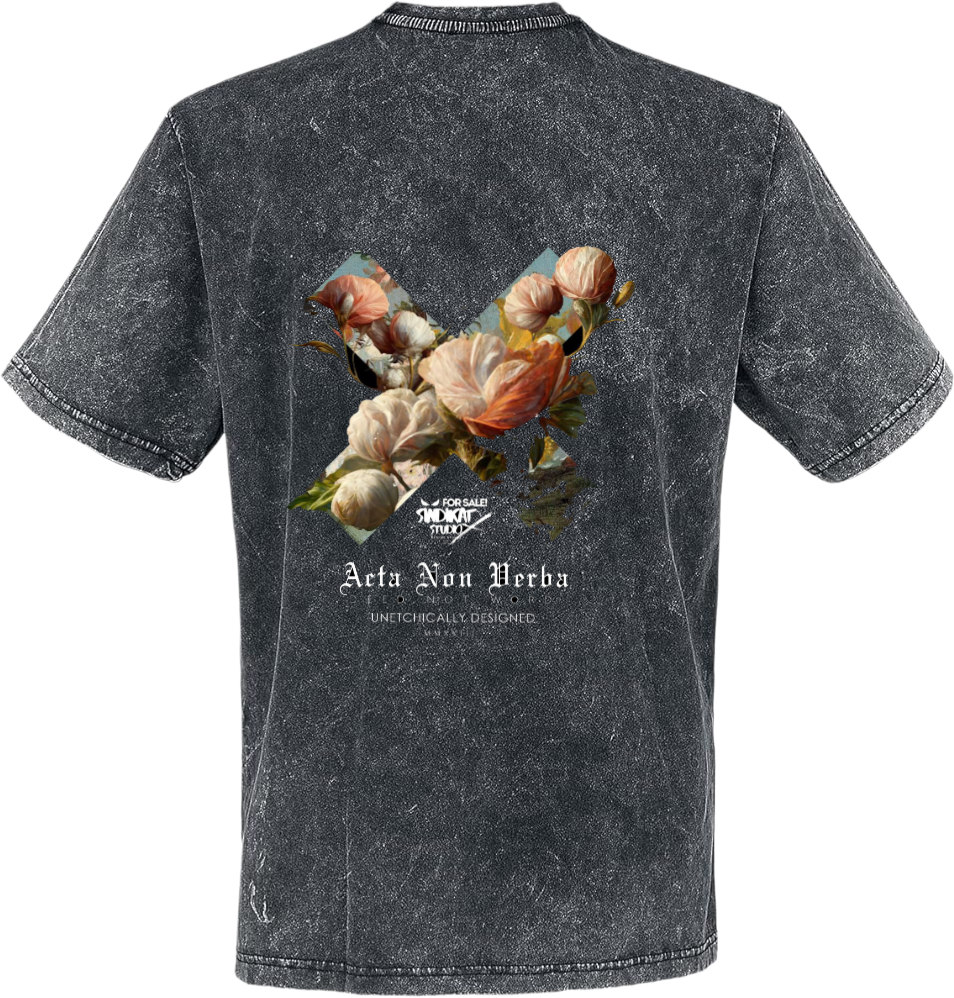 Acta Non Verba t- shirt Over Size Washed Back 110