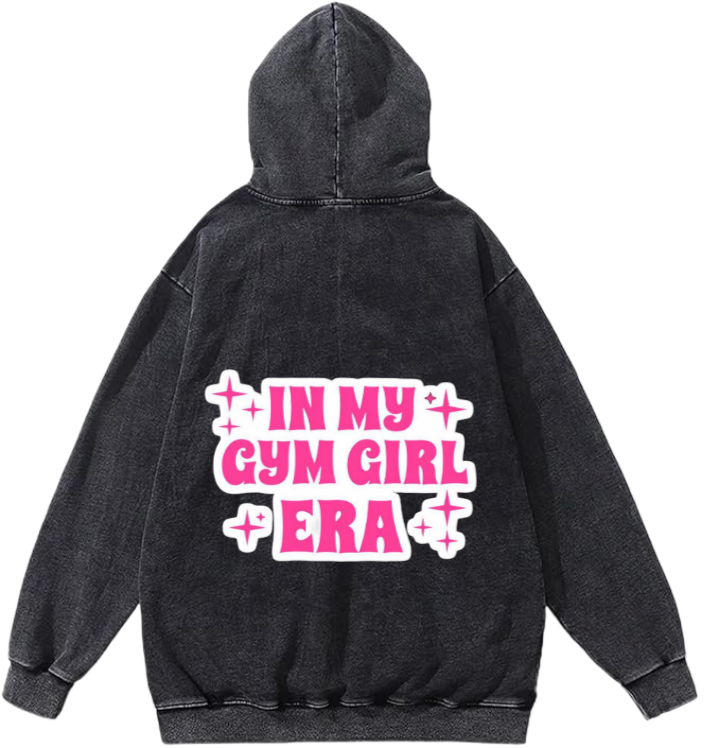 workout gym pilates Oversize Hoodie Washed Back 14