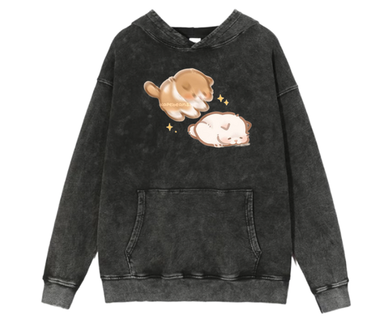 cat Oversize Hoodie Washed 14