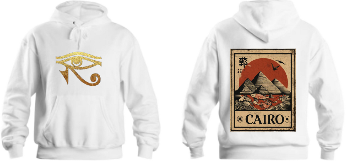 Egypt Over Size hoodie White Back 14
