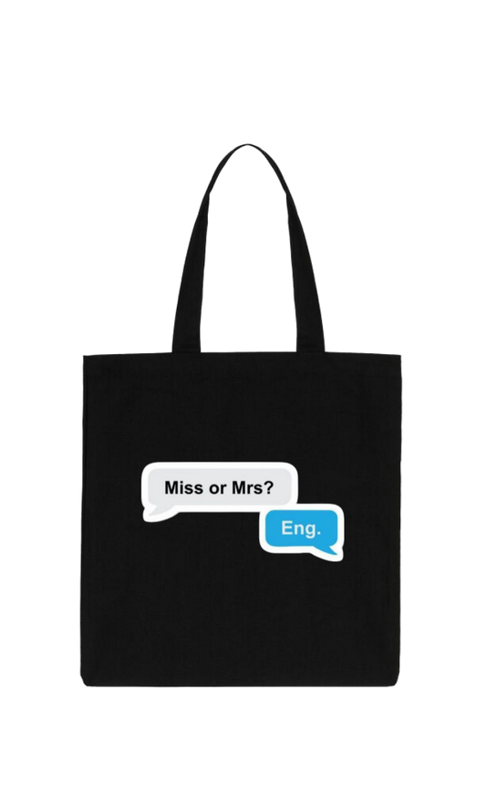 names tote bag Black Miss or Mrs? Eng. 14