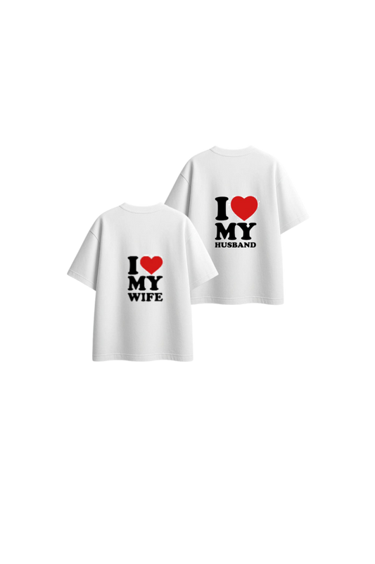 VaIentine coupIe t- shirt White Cables Back 14