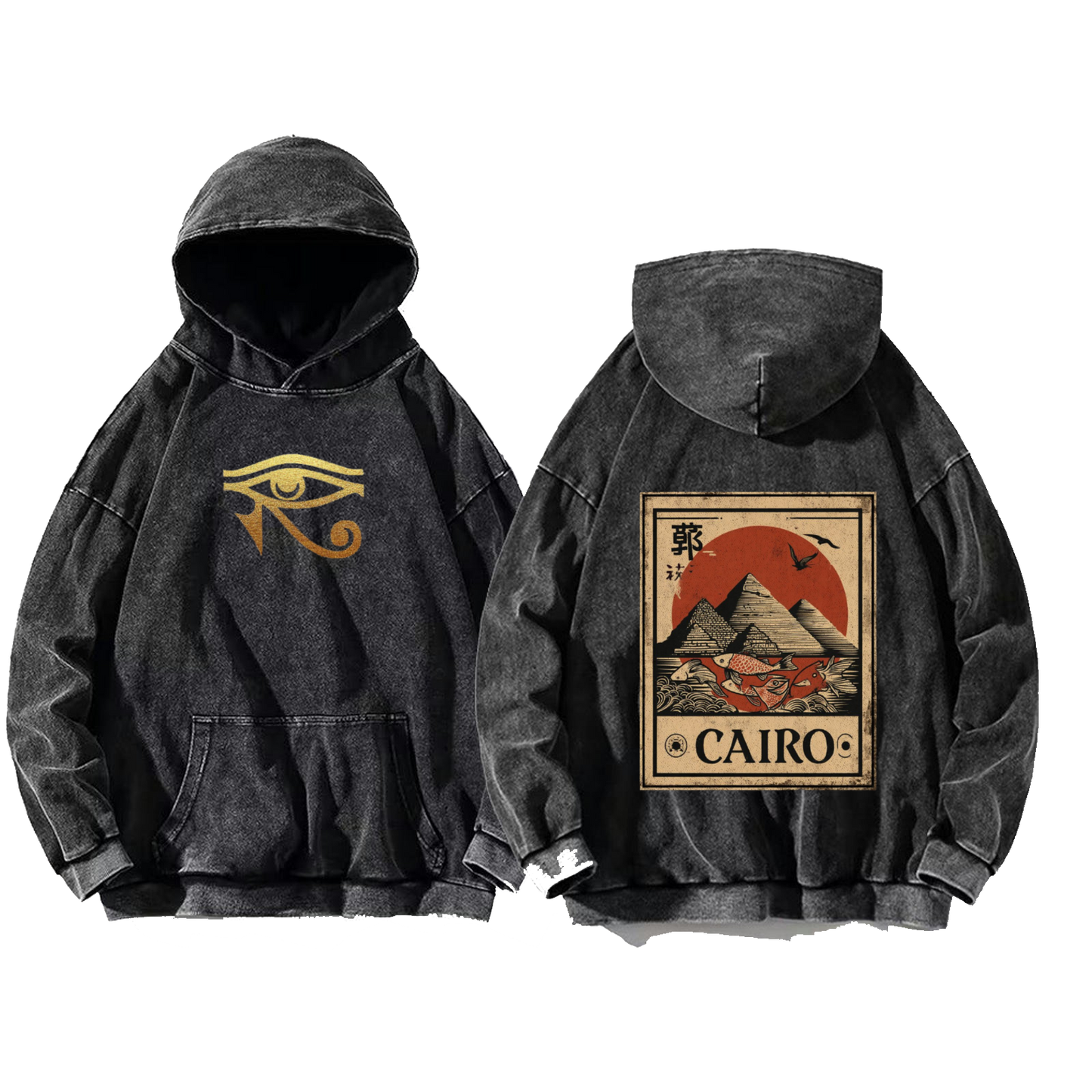 Egypt Over Size hoodie Washed Back 14